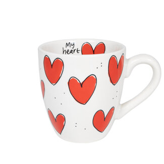 BLOND AMSTERDAM LOVE minimug HEARTS red