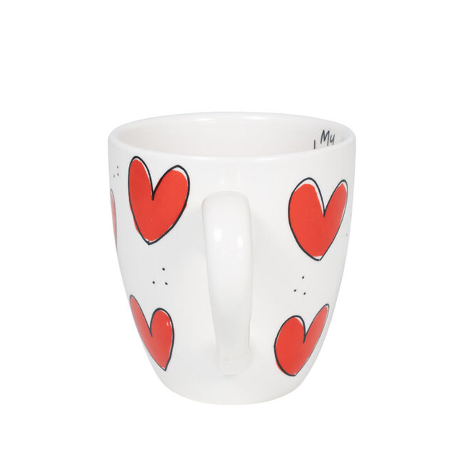 BLOND AMSTERDAM LOVE minimug HEARTS red