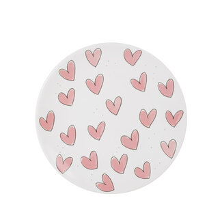 BLOND AMSTERDAM LOVE plate 22cm Hearts pink