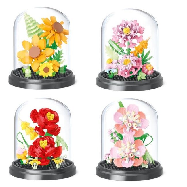 Tuinbloem met stolp | Geel | 31cm | Bouwpakket