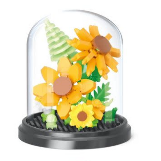 Tuinbloem met stolp | Geel | 31cm | Bouwpakket