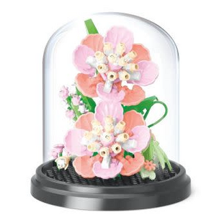 Tuinbloem met stolp | Roze | 31cm | Bouwpakket