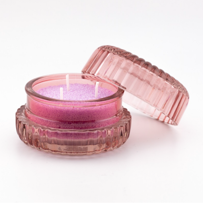 Kaarsenzand | Kaarsenkorrels zak 250gr met 8 lonten | Magenta | Paars | Kaars