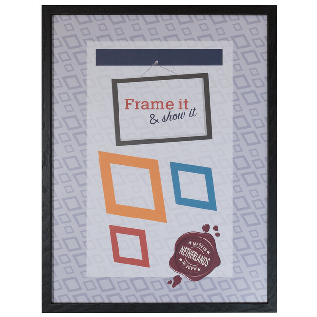 Mavanti - KKEC lijsten Lijst hout Zwart (100 serie) – 50x60cm | Lijsten