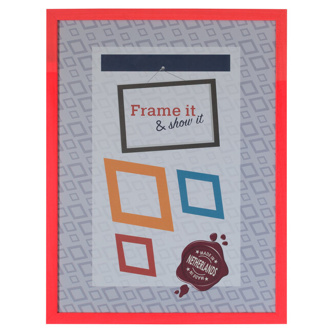Mavanti - KKEC lijsten Lijst hout Neon Rood (100 serie) – 30x40cm | Lijsten