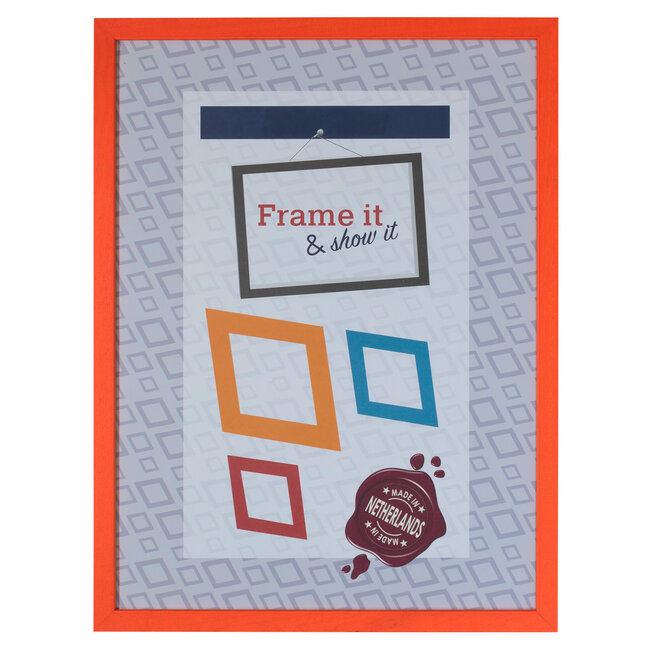 Mavanti - KKEC lijsten Lijst hout Neon Oranje (100 serie) – 30x40cm | Lijsten