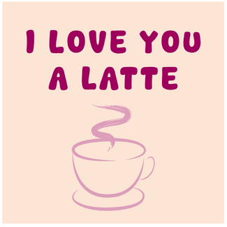 Tegel I love you a latte