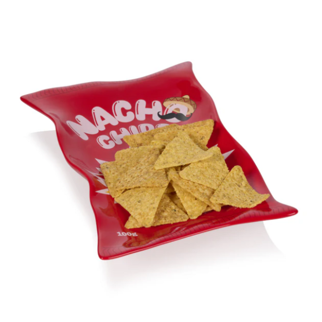 Bitten Crunchy Nacho Ceramic Tray