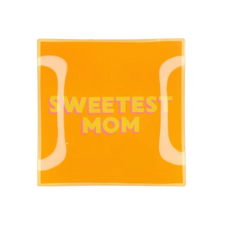 PLATE SQUARE SWEETEST MOM 18X18X2CM