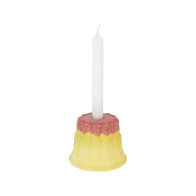 BLOND AMSTERDAM EB: CANDLE HOLDER PUDDING YELLOW