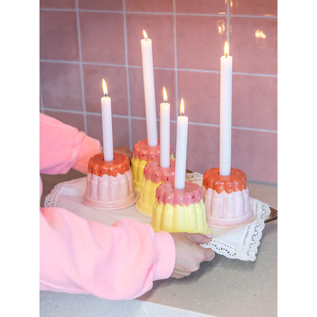 BLOND AMSTERDAM EB: CANDLE HOLDER PUDDING PINK