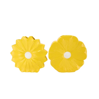 Middel vaas bloem geel daisy 18X6X18CM