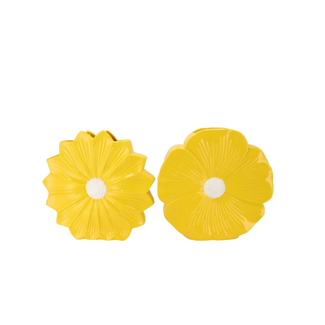 Klein vaasje gele daisy 10X5X10CM