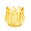 Waxinelichtje tulp oranje | waxinelicht houder | kandelaar glas | 7.2x7.2cm