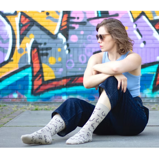 Eatmielies Titties sokken beige 37-41