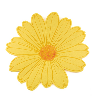 Vilten placemat 30cm geel