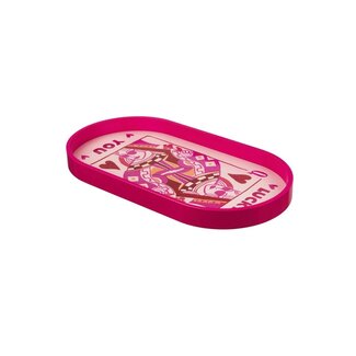 Dienblad ovaal Queen of hearts 38x20x3cm