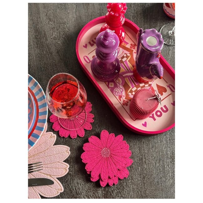 Dienblad ovaal Queen of hearts 38x20x3cm