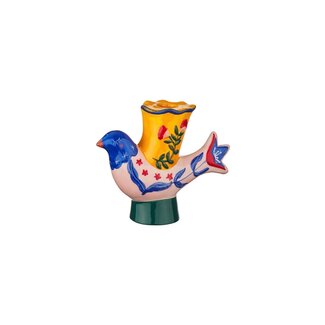 Aardewerk kaarsenstandaard sapphire crest wb 16x6x14cm