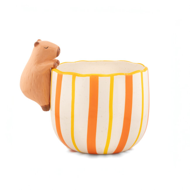 Peeking capybara planter | Plantenpot