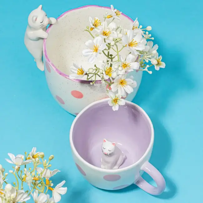 Peeking Cat Planter | Plantenpot | Kat