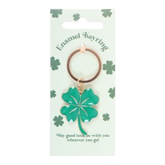 Lucky Four-Leaf Clover Keyring