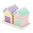 Pastel Beach hut | Zout en peperstel | Salt and Pepper shaker | 11.5x6.5x8cm
