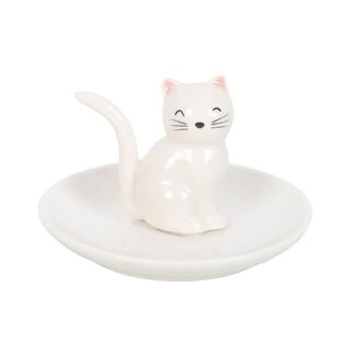 Sieradenhouder | Ringhouder | Sitting withe cat trinked dish