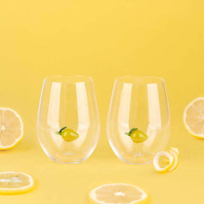 Balvi Glass set Botanical Lemon x2  glass | Citroen | Glas | 2x 500ml