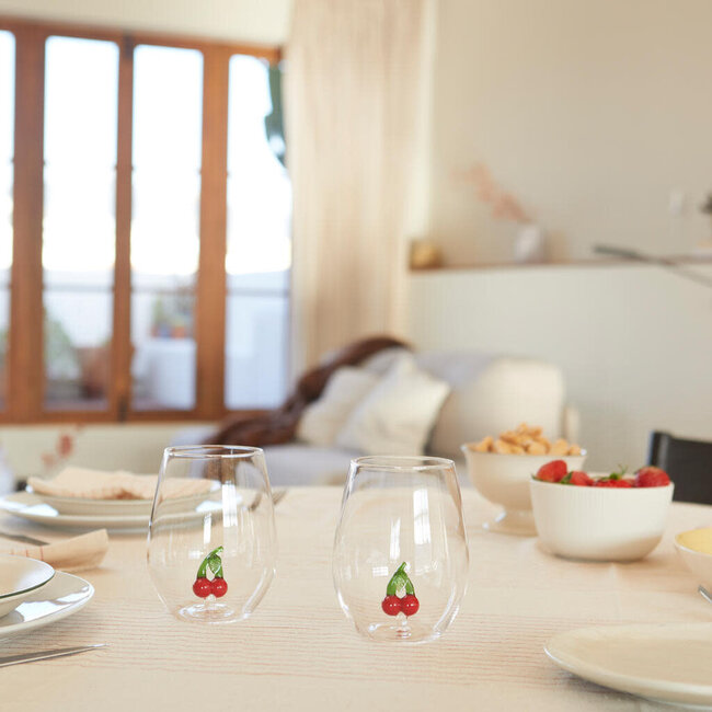 Balvi Glass set Botanical Cherry x2  glass | Kers | Glas | 2x 500ml