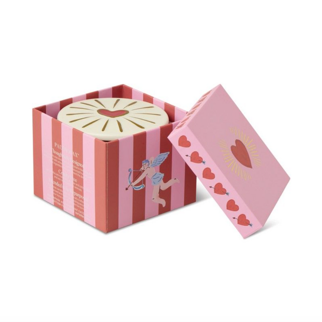 Geurkaars | Hart | Red Glass Candle with Heart Lid - Wild Fig & Rose - Charmed