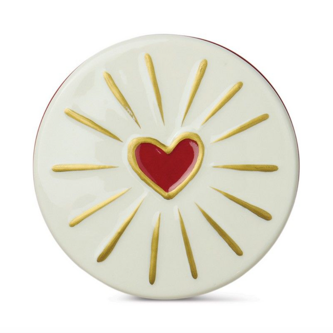 Geurkaars | Hart | Red Glass Candle with Heart Lid - Wild Fig & Rose - Charmed