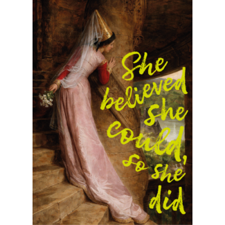 Ansichtkaart She believed she could