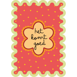 Ansichtkaart Het komt goed