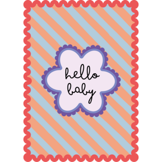 Ansichtkaart Hello Baby