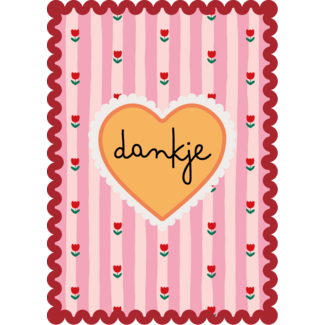 Ansichtkaart Dankje