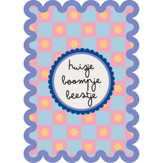 Ansichtkaart Huisje Boompje Beestje