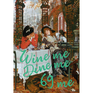 Ansichtkaart Wine me, dine me