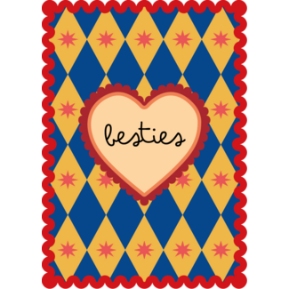 Ansichtkaart Besties