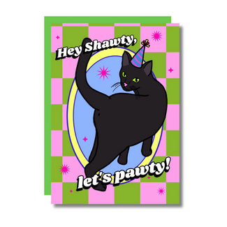 Studio Soph Hey shawty let's party cat card | Verjaardagskaart