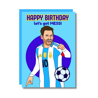 Studio Soph Happy birthday let's get Messi card | Verjaardagskaart