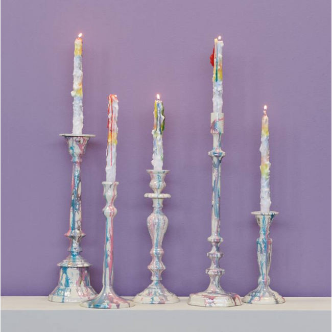 Kaars drip candle wax multi 2 stuks