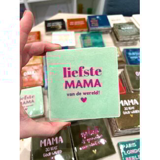 Tegel liefste MAMA van de wereld  mintgroen/rose