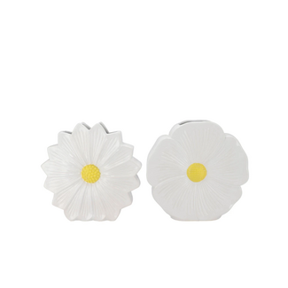 Middel vaas bloem wit daisy 18X6X18CM