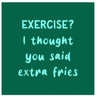 Tegeltje exercise extra fries