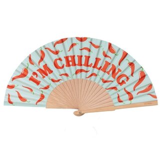 Fisura Hand waaier   ‘Im chilling’ mint