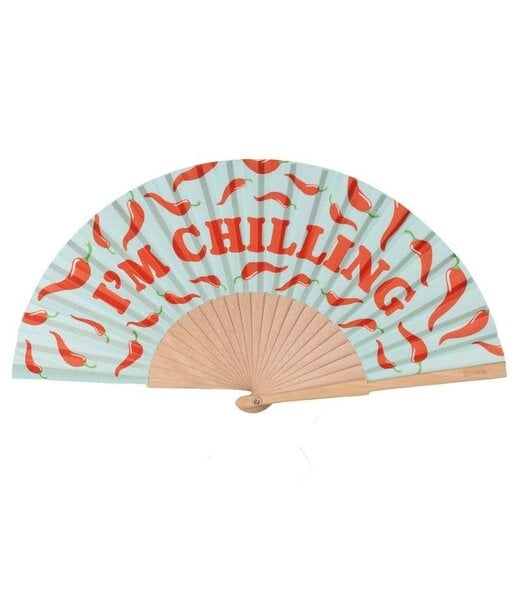 Fisura Hand waaier   ‘Im chilling’ mint