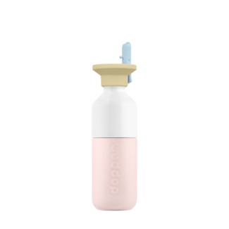 Dopper Dopper Steel soft pink x flipstraw sunny 350 ml
