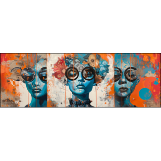Artframe | Panorama | De blauwe vrouwen | 160x55