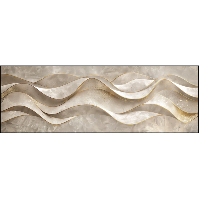 Artframe | Panorama | Beige abstracte kunst wind | 160x55